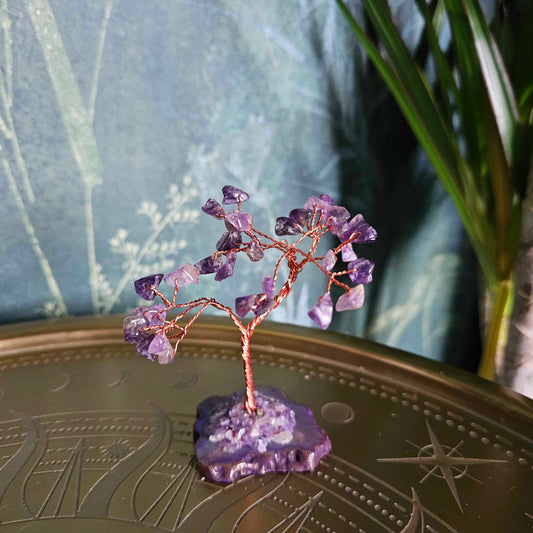 Amethyst Chip Tree on an Agate Base