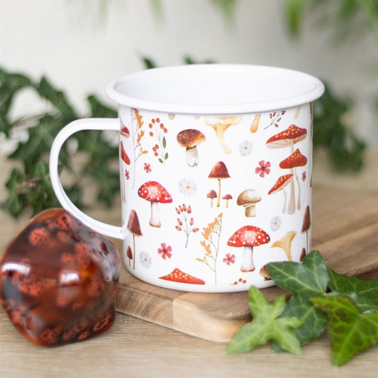 Enamel Enchanted Forest Mushroom Mug