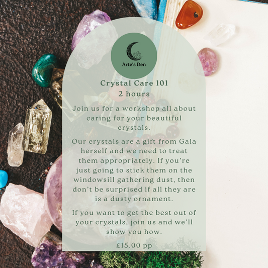 Crystal Care 101, Workshop, in person & online