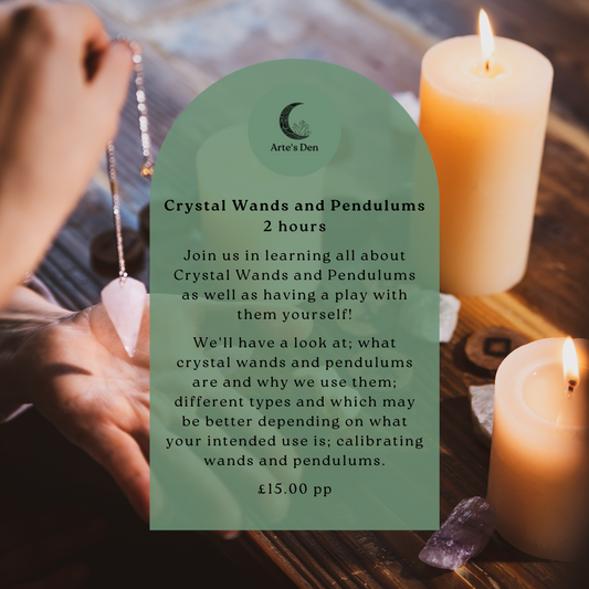 Crystal Wands and Pendulums, Workshop, in person & online
