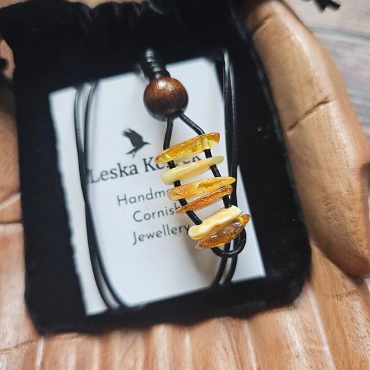 Amber Stacked Pendant