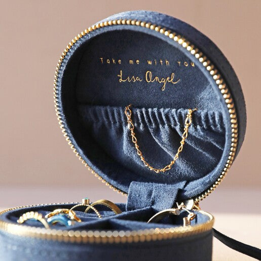 Sun and Moon Embroidered Travel Jewellery Case