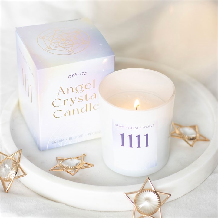 1111 Angel Number Opalite Candle