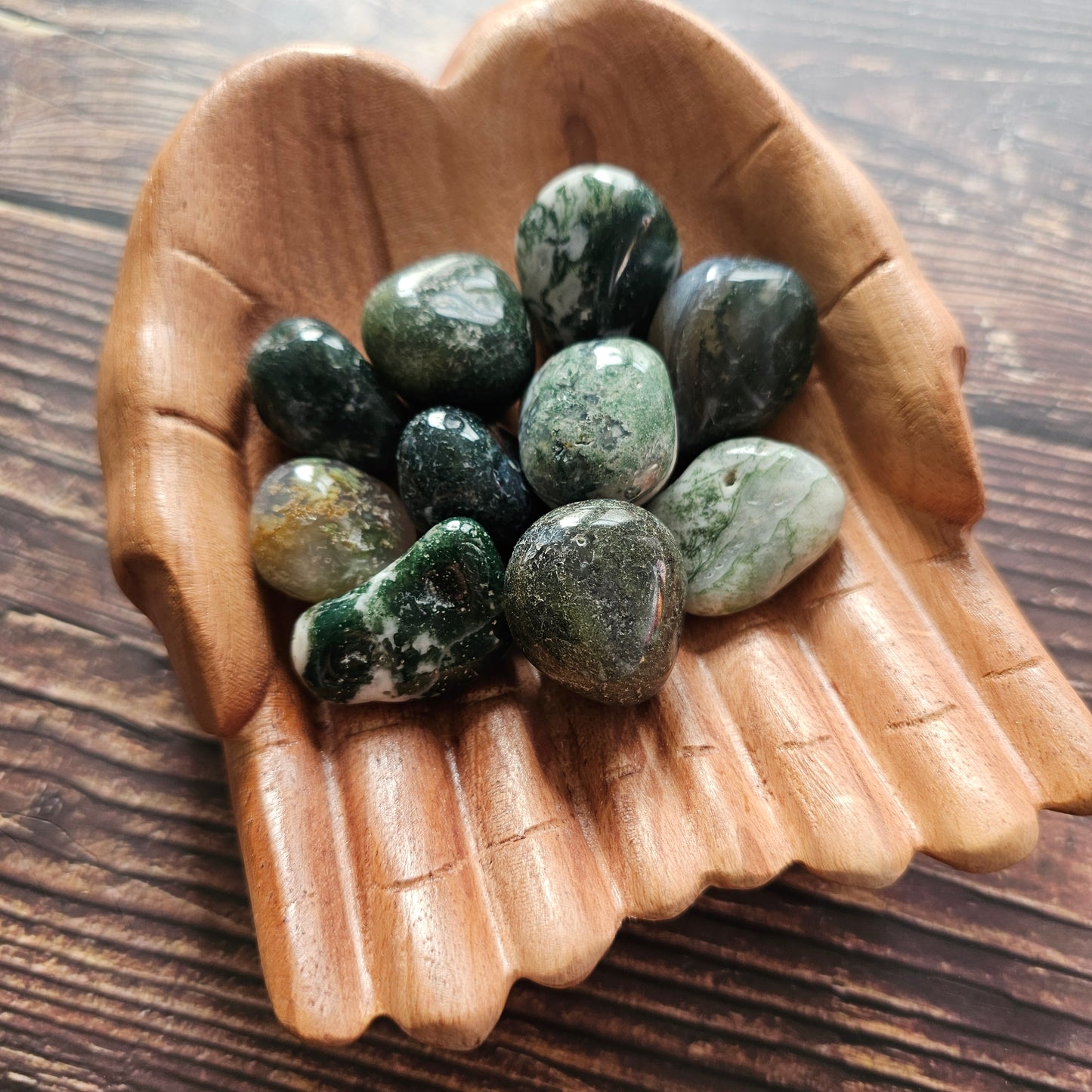 Moss Agate Tumblestone