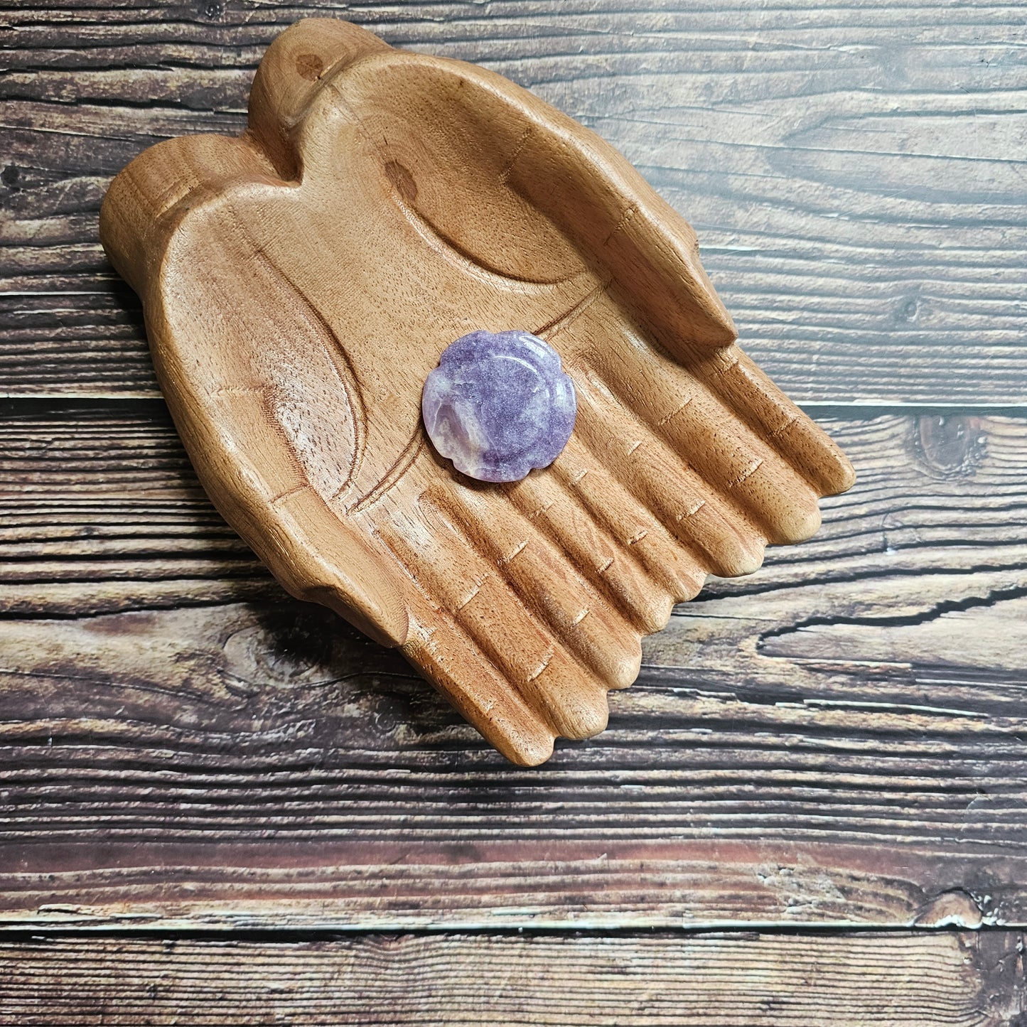 Lepidolite Flower Thumbstone