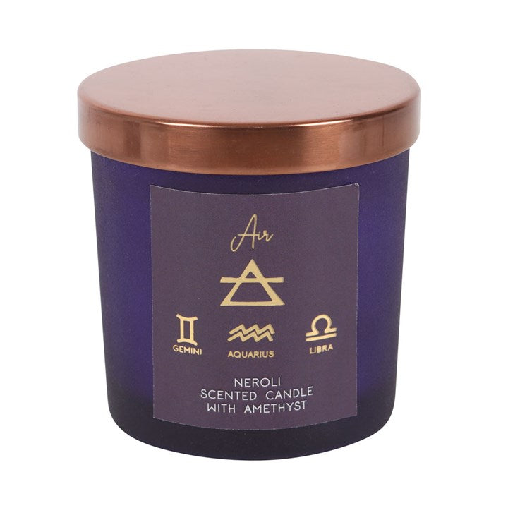 Air Element Neroli and Amethyst Crystal Chip Candle