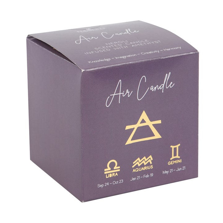 Air Element Neroli and Amethyst Crystal Chip Candle