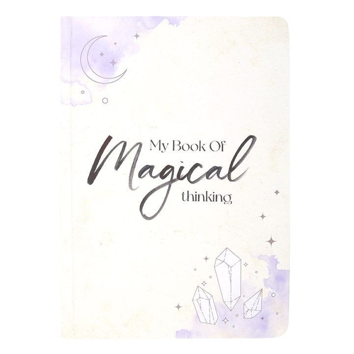 An A5 "My Book of Magical Thinking" notebook with crystal and moon design 