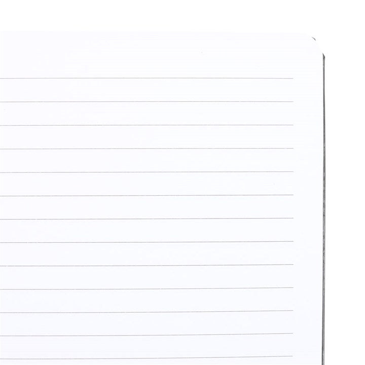 A close up of a lined notebook. 