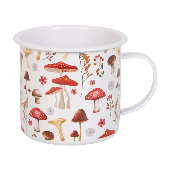 Enamel Enchanted Forest Mushroom Mug