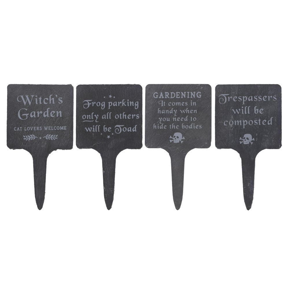 Gothic Slate Garden Signs