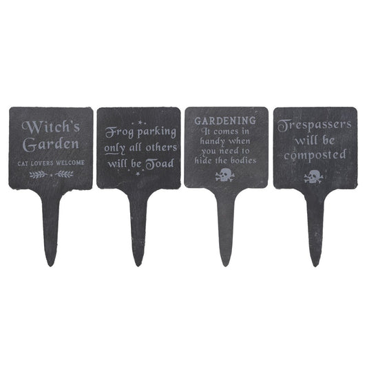 Gothic Slate Garden Signs