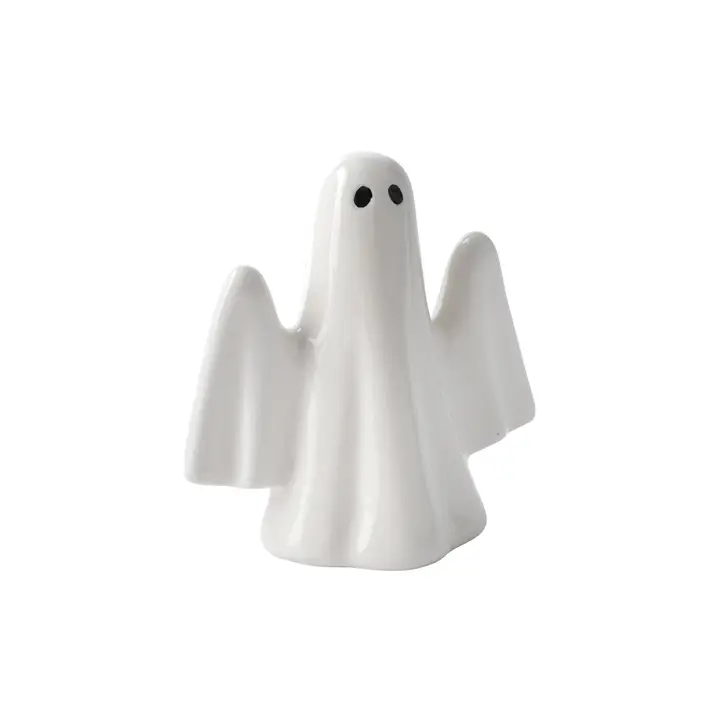 White ghost ring holder on a white background