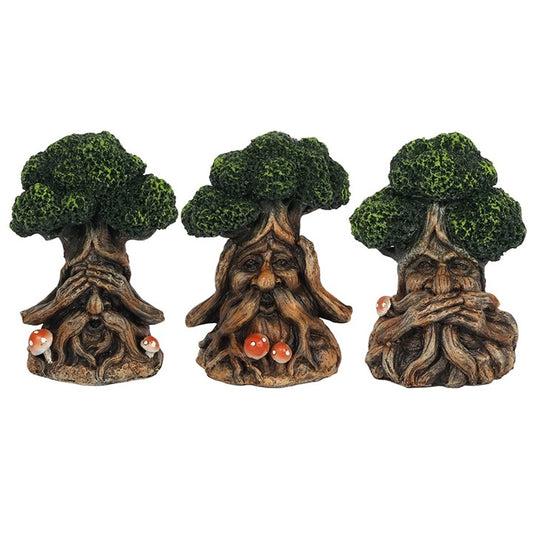 Green Man See/Speak/Hear No Evil Ornaments