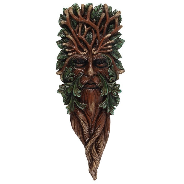 Long Green Man Wall Plaque