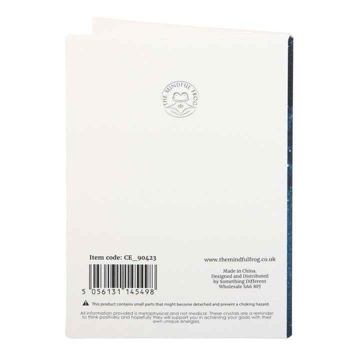 The back of a card which is blank other than a barcode and manufacturing details and a logo