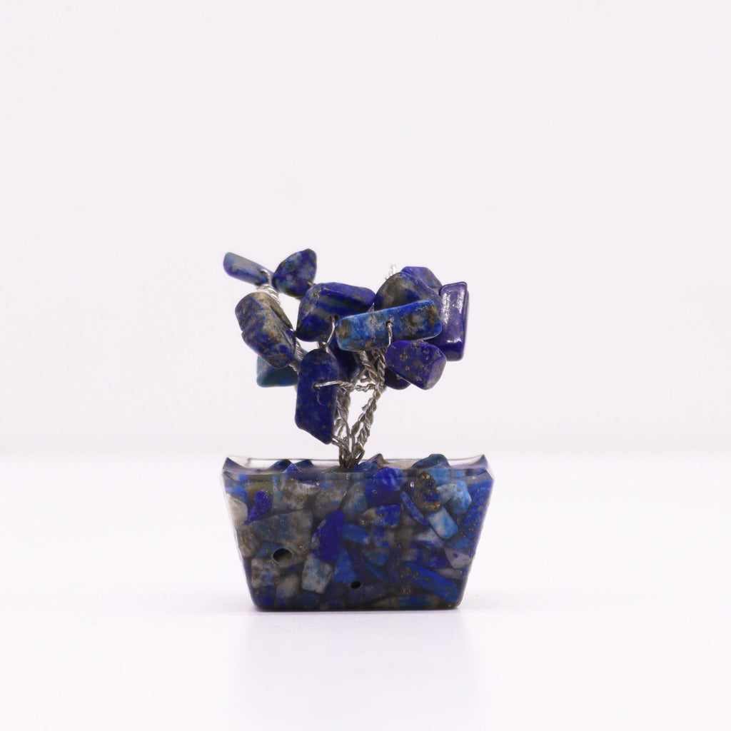 A mini sodalite tree on an orgonite base