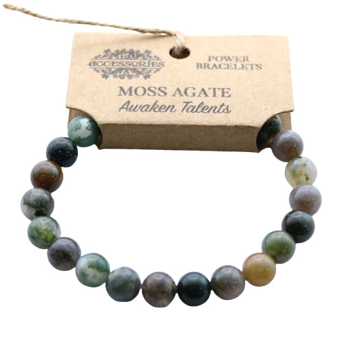 Moss Agate Power Bracelet