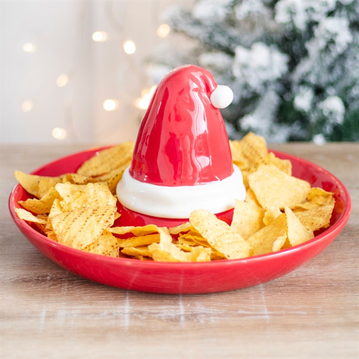 Santa Hat Chip and Dip Dishes