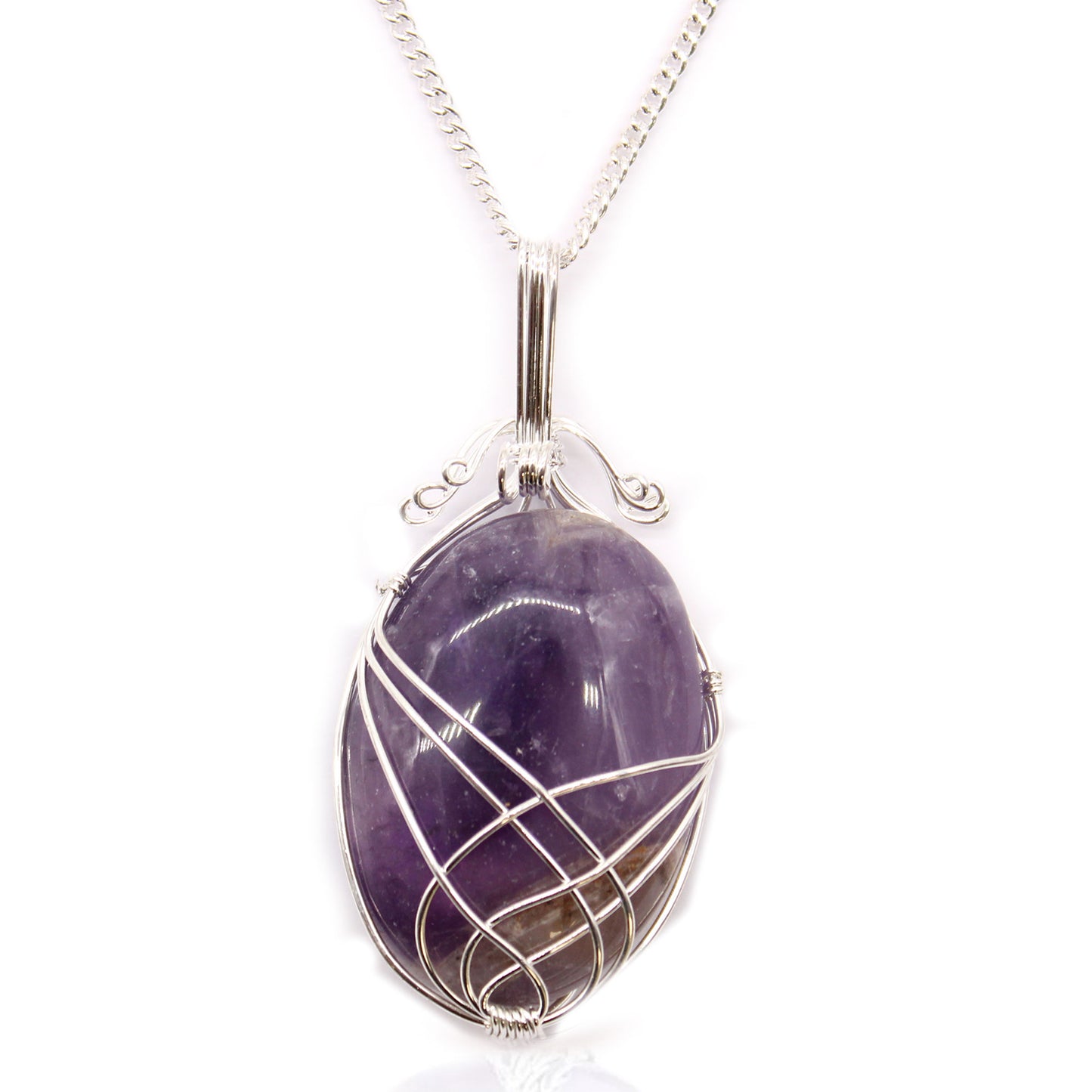 Swirl Wrapped Amethyst Necklace