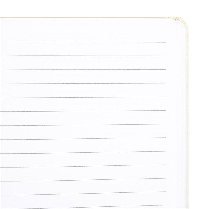 A close up of a lined notebook