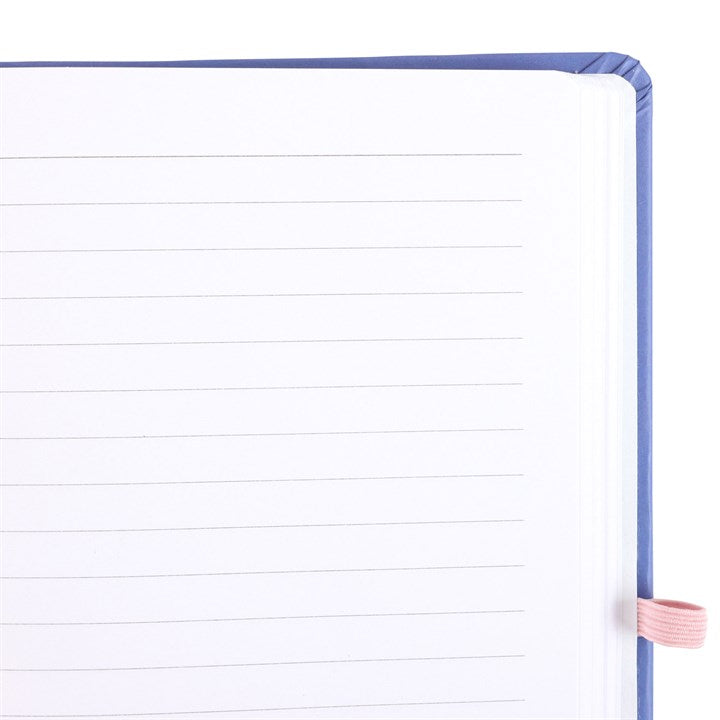 A close up of a lined journal page