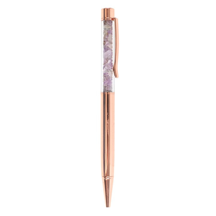 An Amethyst chip filled pen