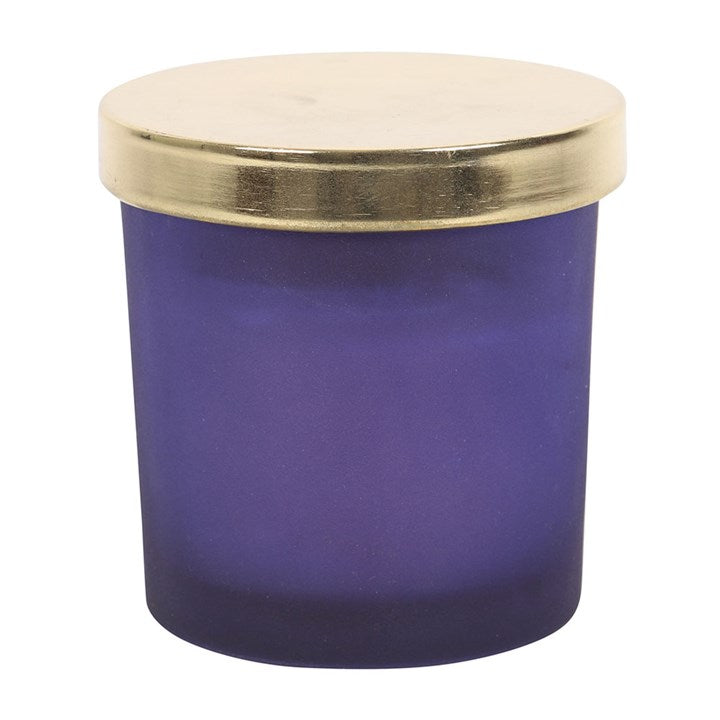 Amethyst and Lavender Third Eye Chakra Crystal Chip Candle