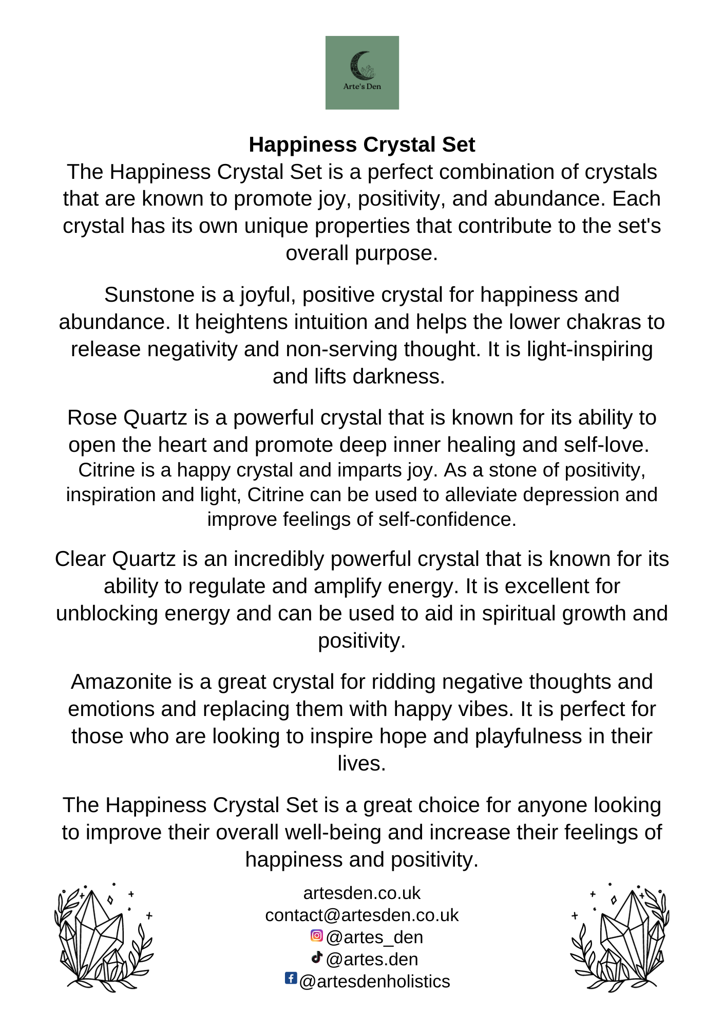 Happiness Crystal Set