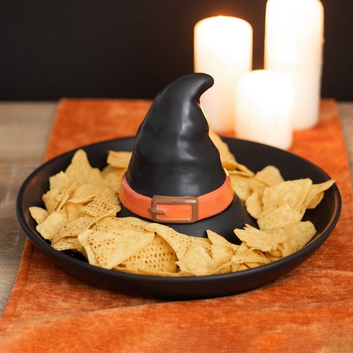 Witch Hat and Ghost Chip and Dip Dishes