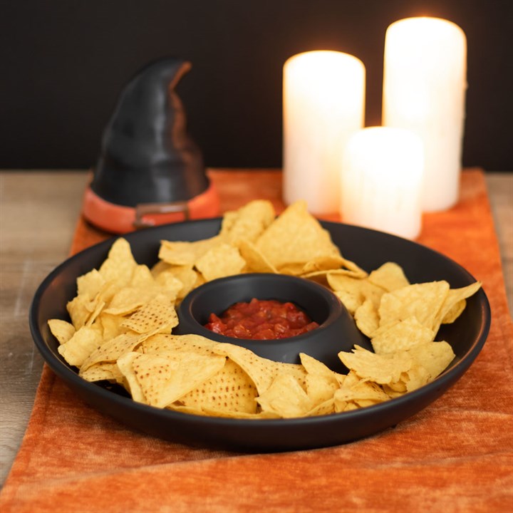 Witch Hat and Ghost Chip and Dip Dishes