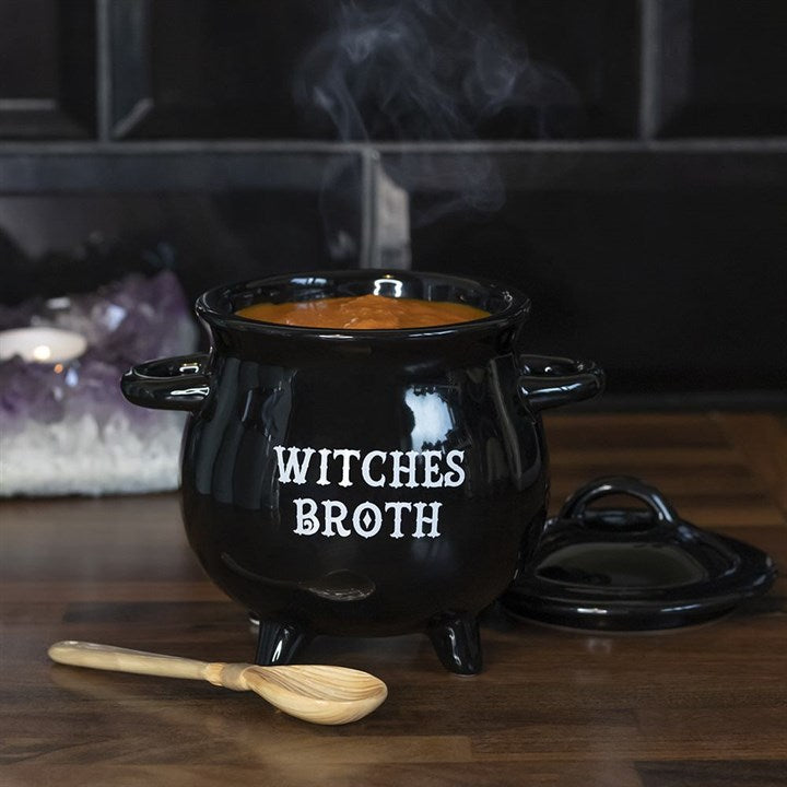 Witches Broth Cauldron Soup Bowl and Spoon