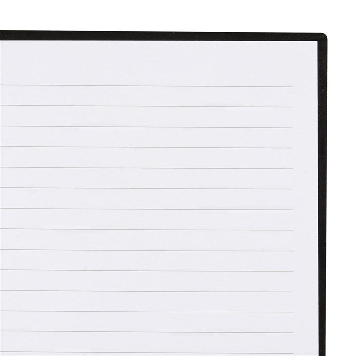 Close up of a lined notebook page