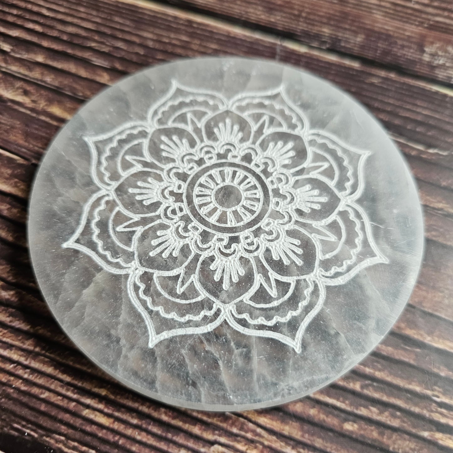 Selenite Mandala Charging Plates