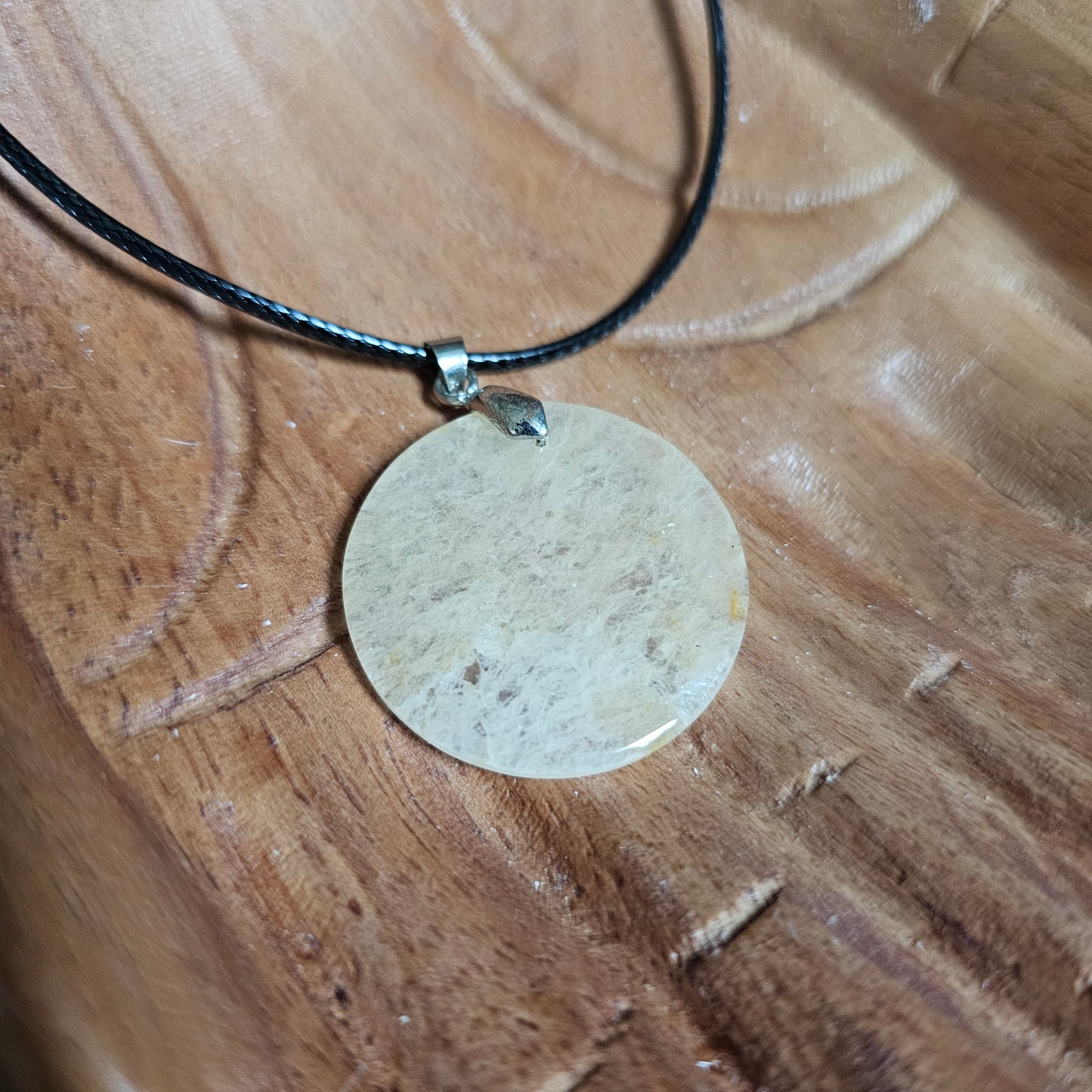 Crystal "Coin" Pendant