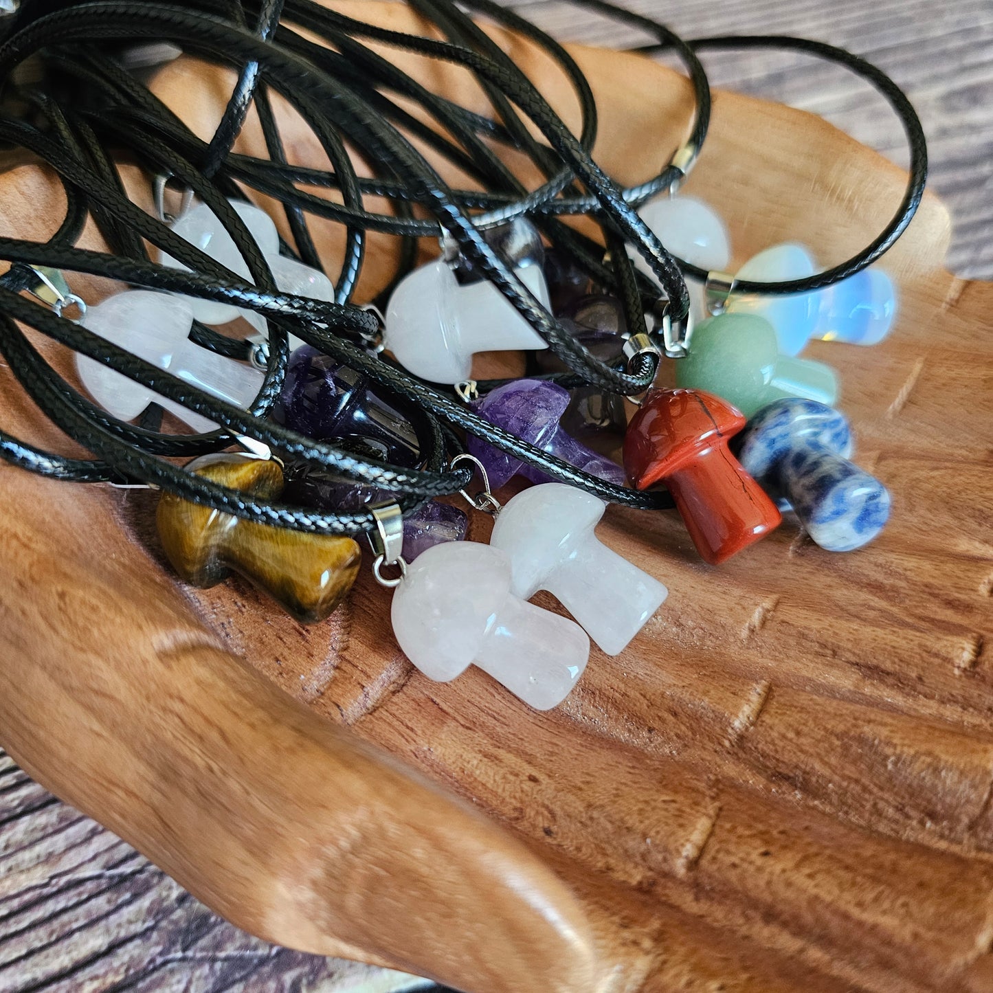 Crystal Mushroom Pendants