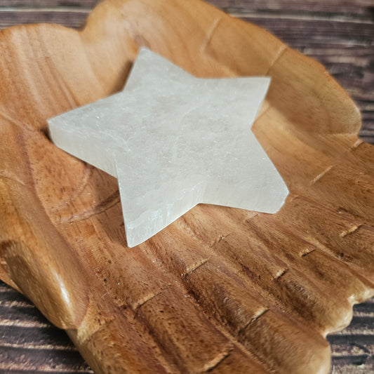 Selenite Moon and Star Charging Plates